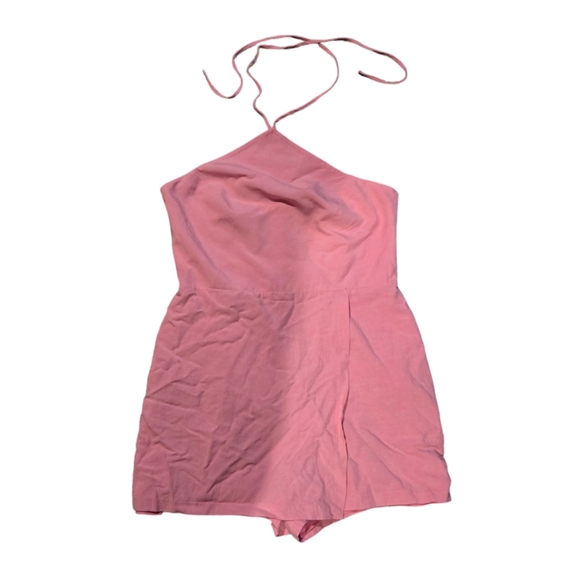 Amanda Uprichard Laurena Romper in Pompeii Pink - Picture 5 of 10